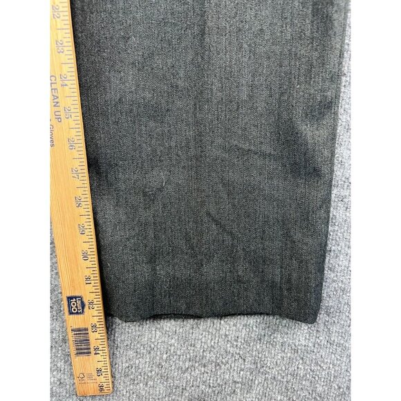 Cartannier Dress Pants Women's 8 Gray Pleated Bootcut Hi Rise Exposed Buttons - Picture 5 of 8